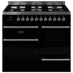 Britannia RC-10XGG-DE Delphi Dual Fuel Range Cooker Gloss Black